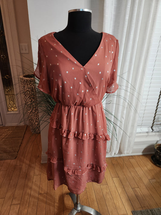 Adrienne Vitadini Split Sleeve Dress Sz XL
