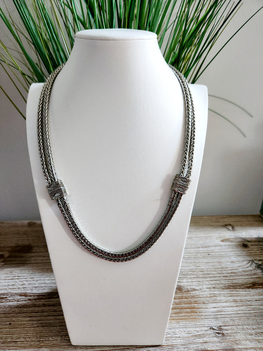Silvertone Wheat Necklace
