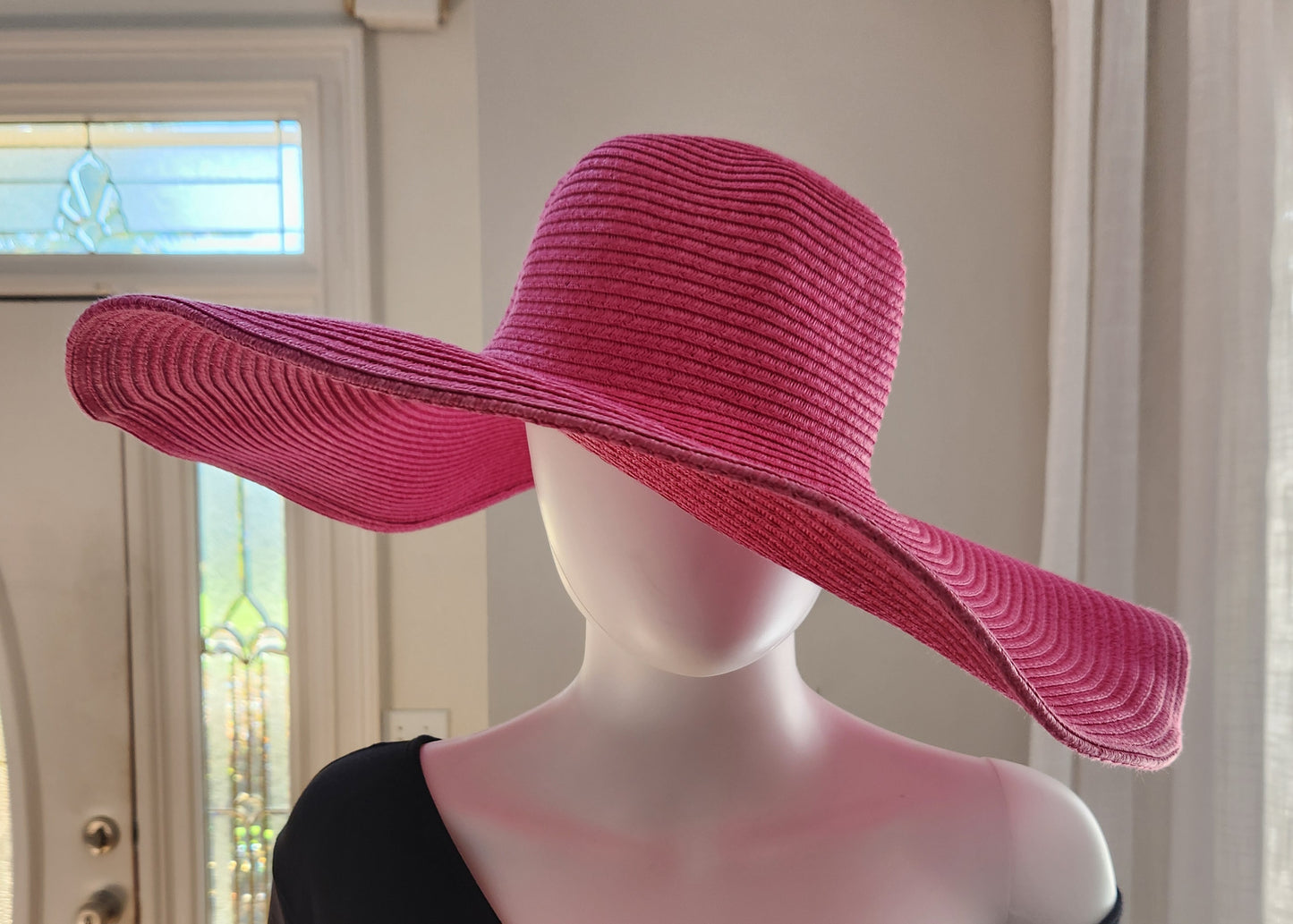 Fuchsia Straw Hat