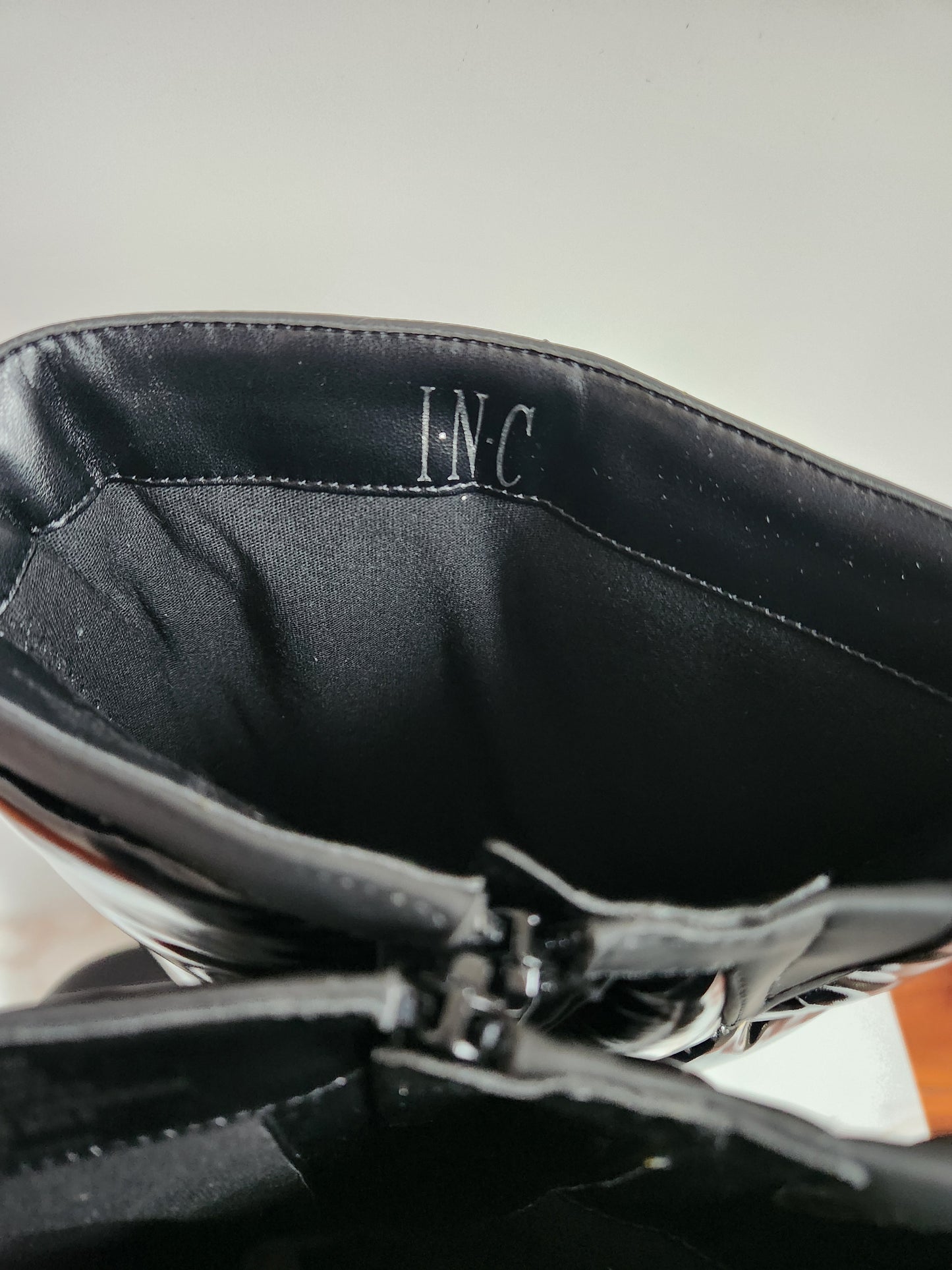 I.N.C International Concepts Hiliah Black Wedge Boot Sz 7M