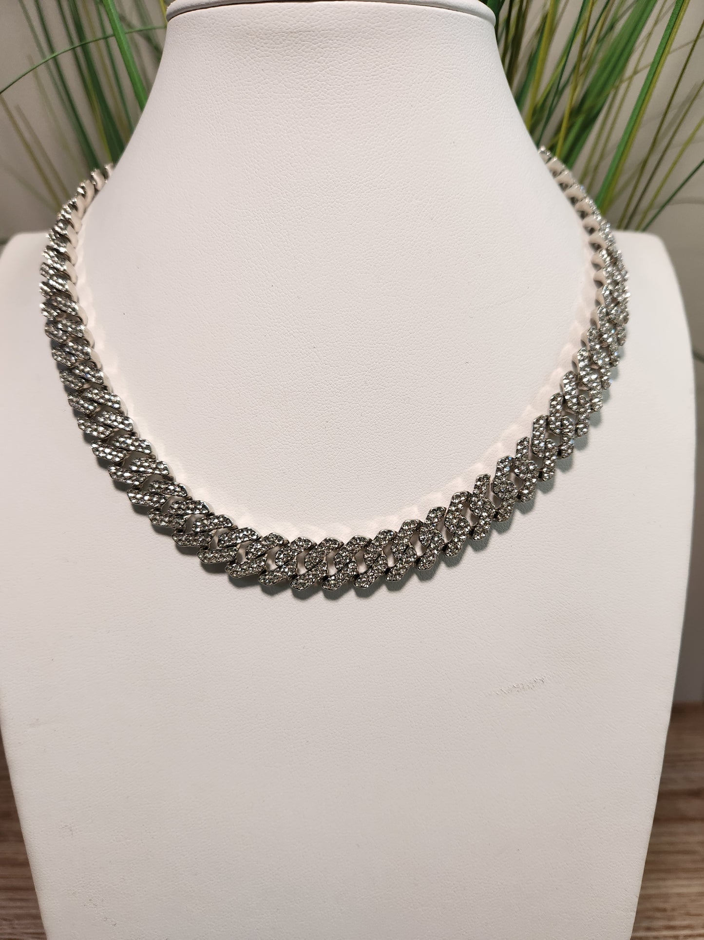 Bling Silvertone Necklace