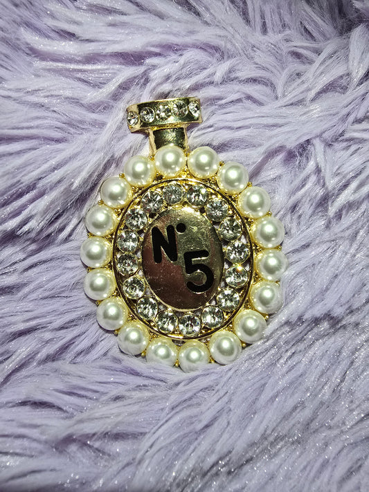 Pearl Perfume Bottle Pin