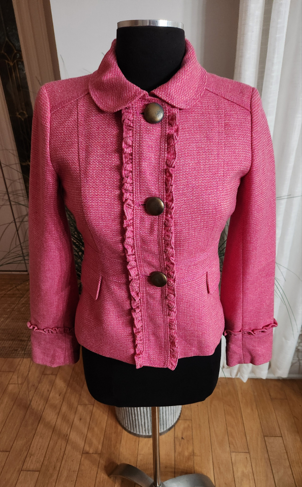 J. Crew Pink Blazer/Jacket Sz 4