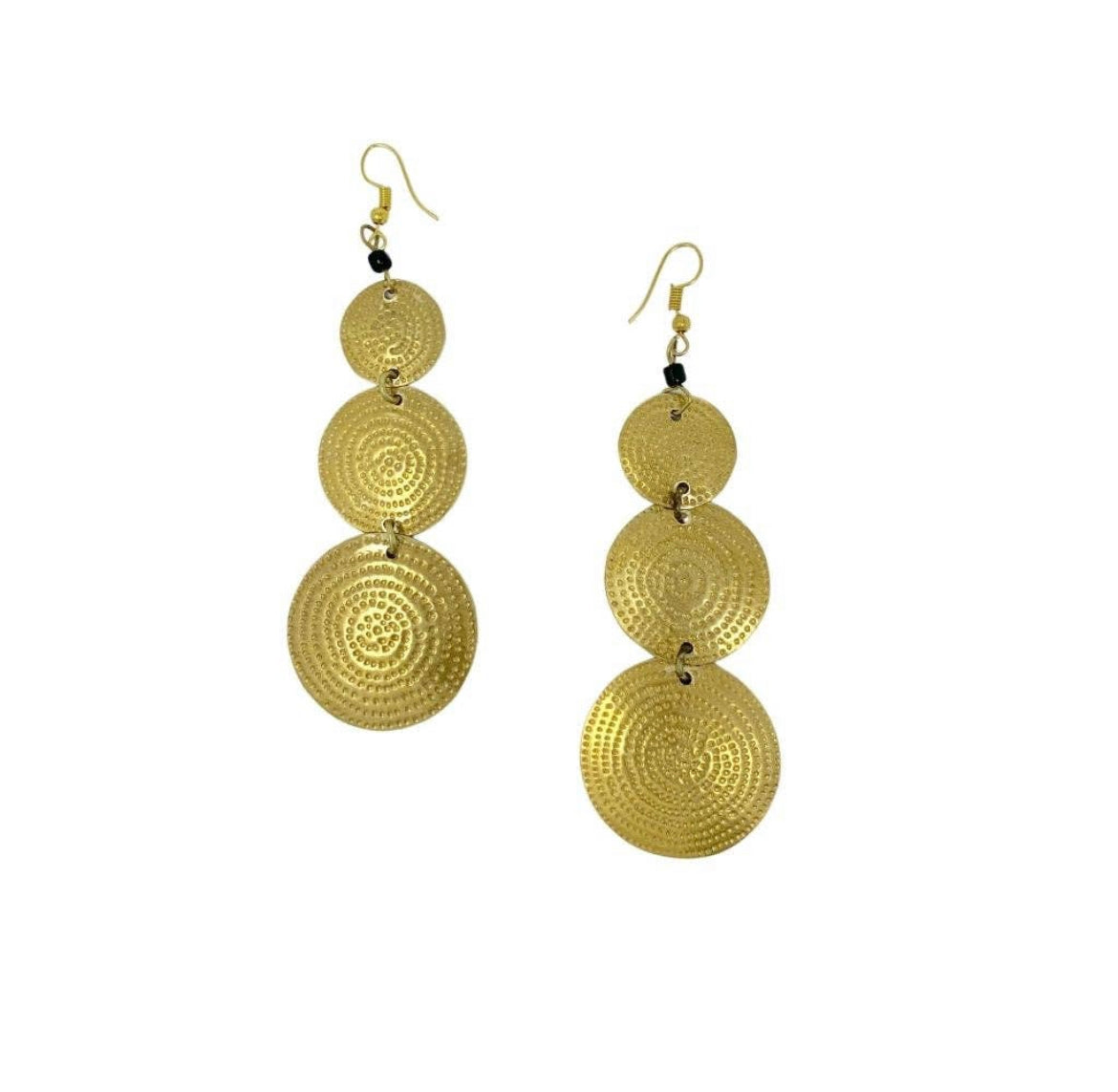Shilling Brass Earrings