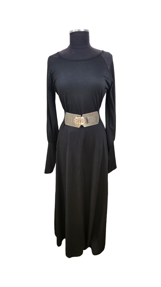 Carmen Black Maxi Dress Sz M