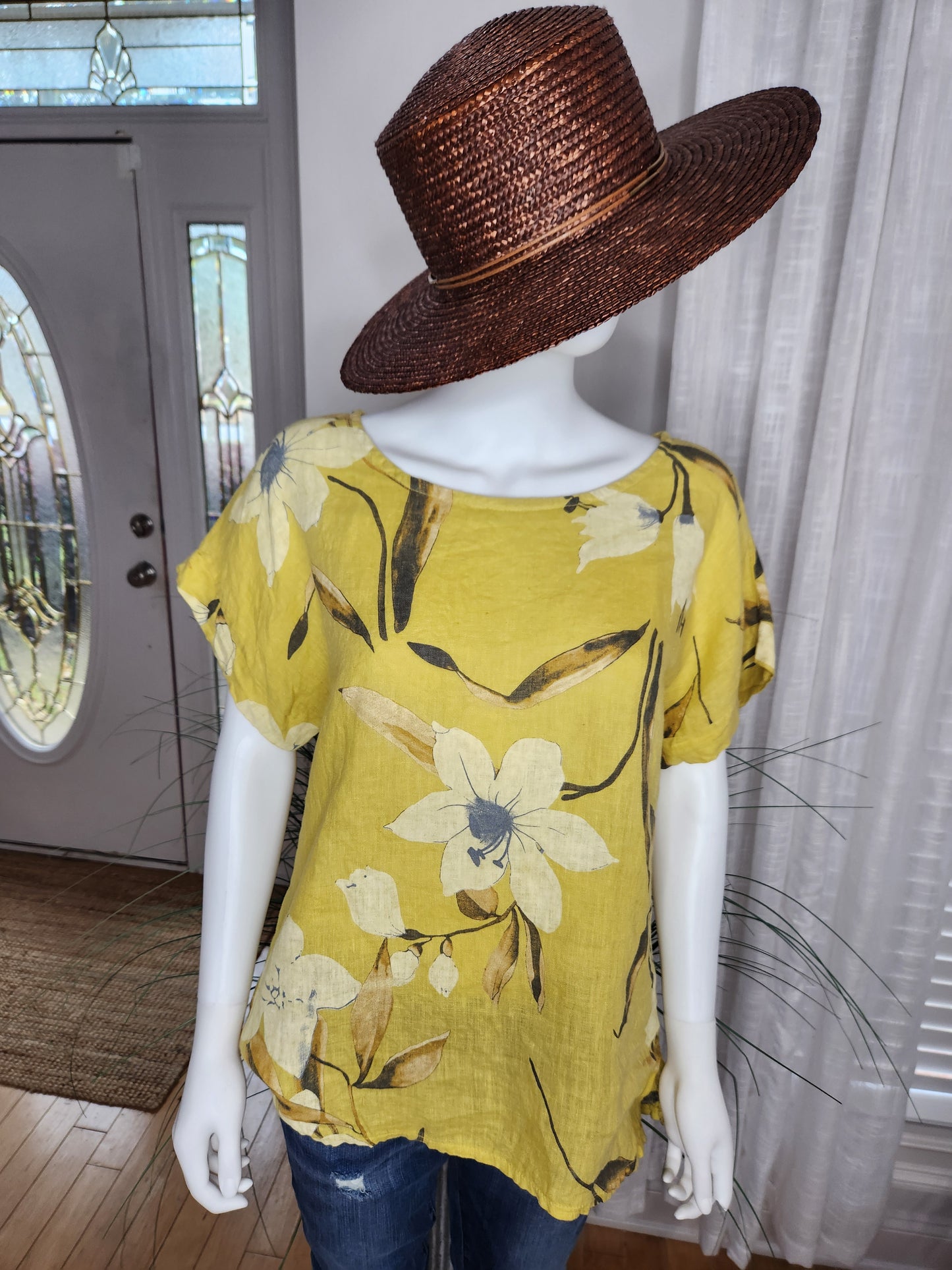 Italian Linen Top Sz M