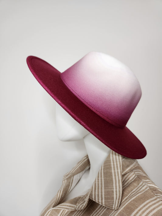 Ombre Fuchsia Fedora