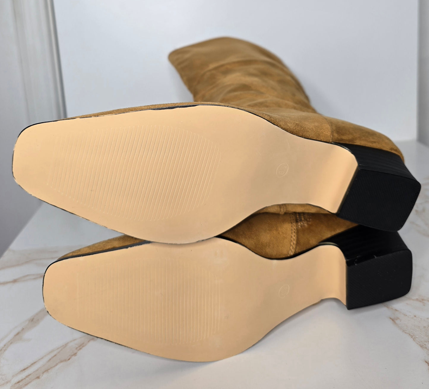 Camel Faux Suede Boot Sz 8.5