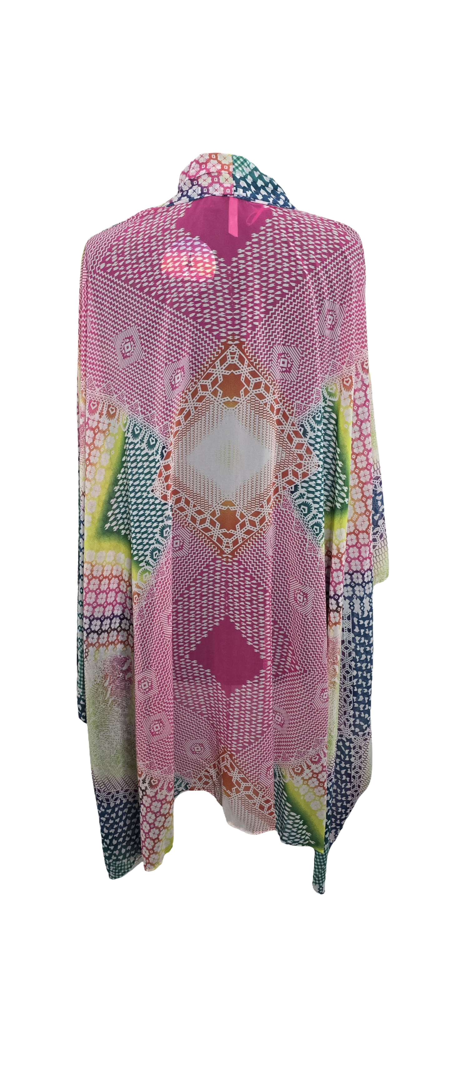 Love By Design Multi-Colored Oversized Kimono Sz M (fits up to 3X)