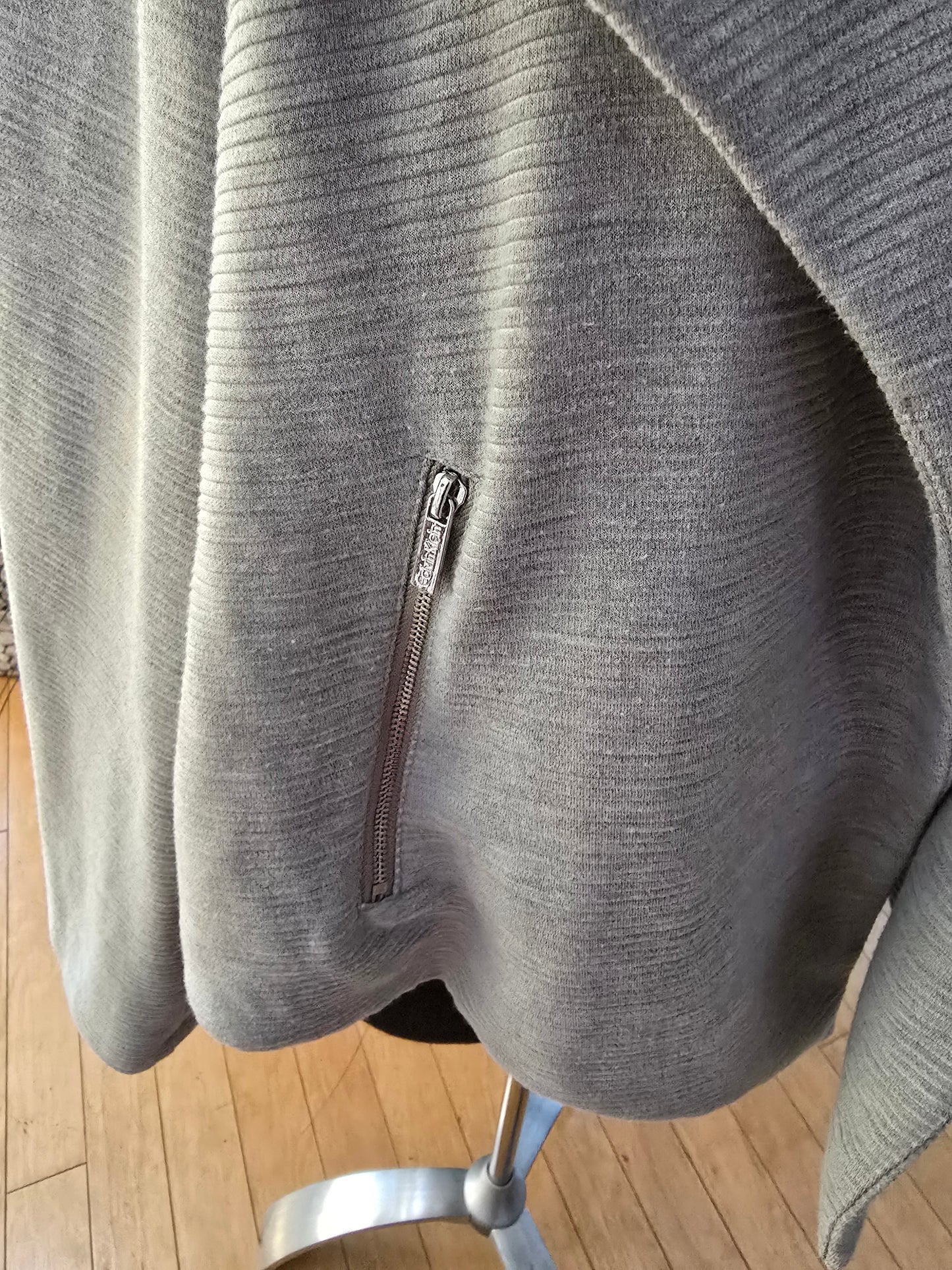 Calvin Klein Grey Moto Jacket Sz XXL