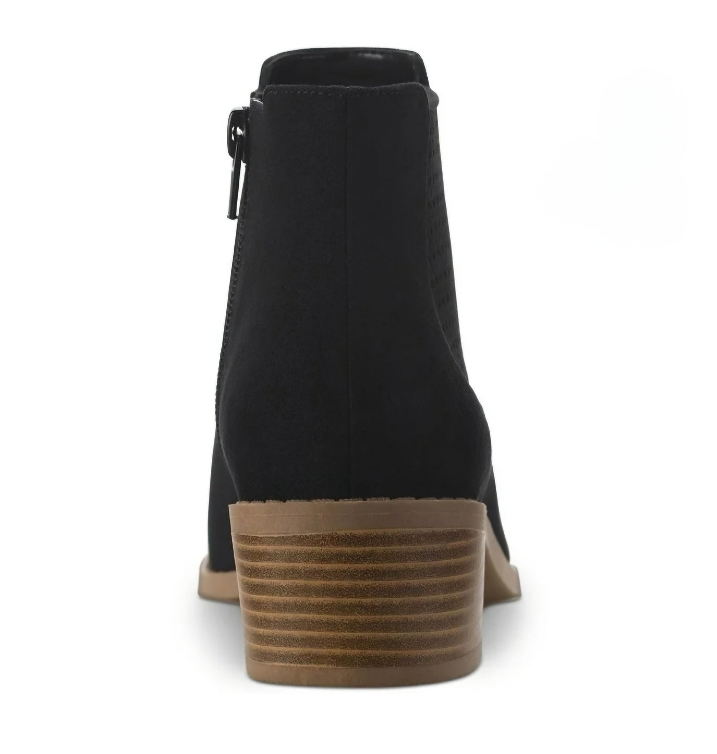 Style & Co. Womens Gerddie Black Faux Suede Perforated Ankle Boots Sz 9