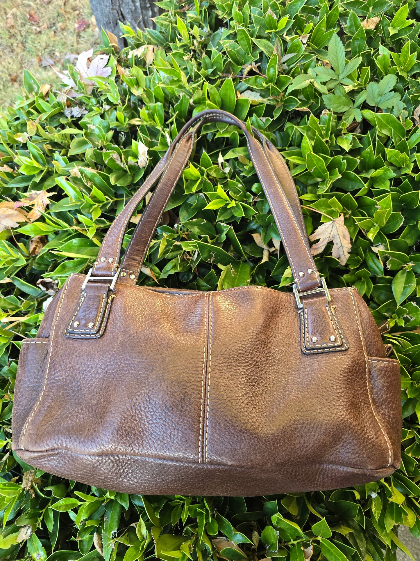 Fossil Brown Leather Shoulder Handbag
