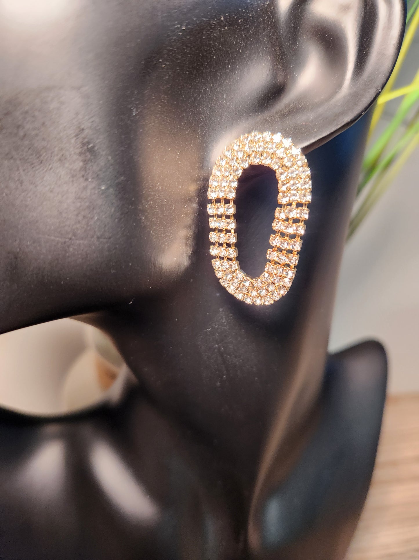Oval Bling Earrings