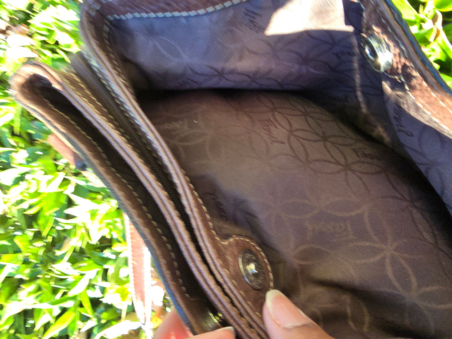 Fossil Brown Leather Shoulder Handbag