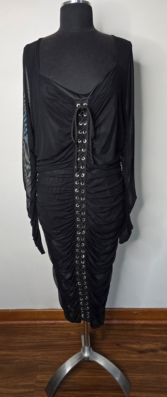 Fashion To Figure Ruched BodySuit Dress Sz 2X