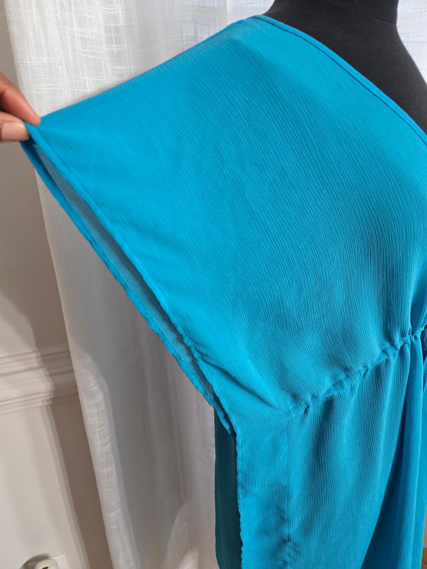 Merona Turquoise Sheer Coverup Sz L