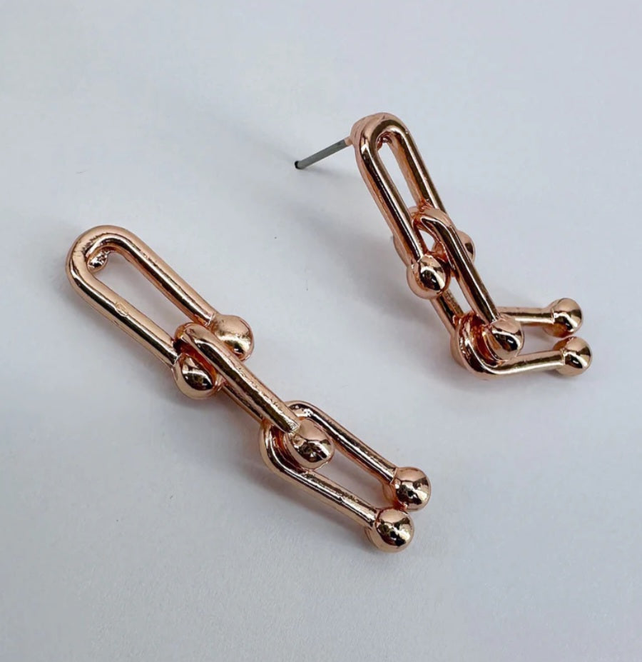 Rose Gold Knot Earrings