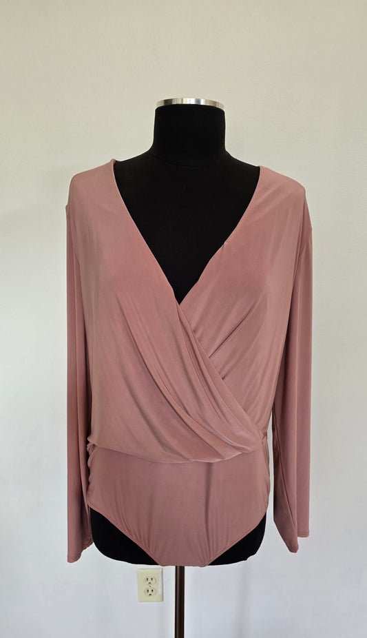 Fashion To Figure Faux Wrap Bodysuit Sz 2X