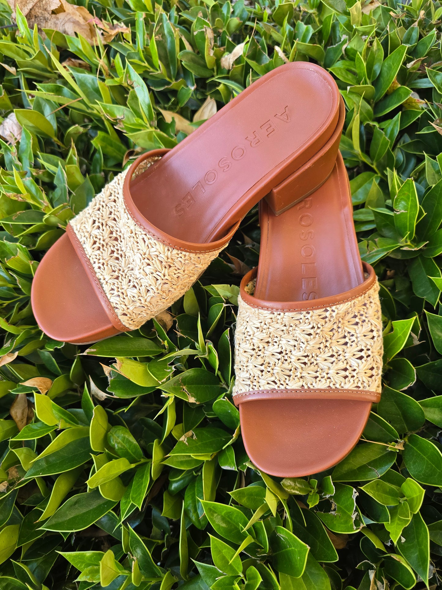 Aerosoles Raffia Block Heel Sandal Sz 7