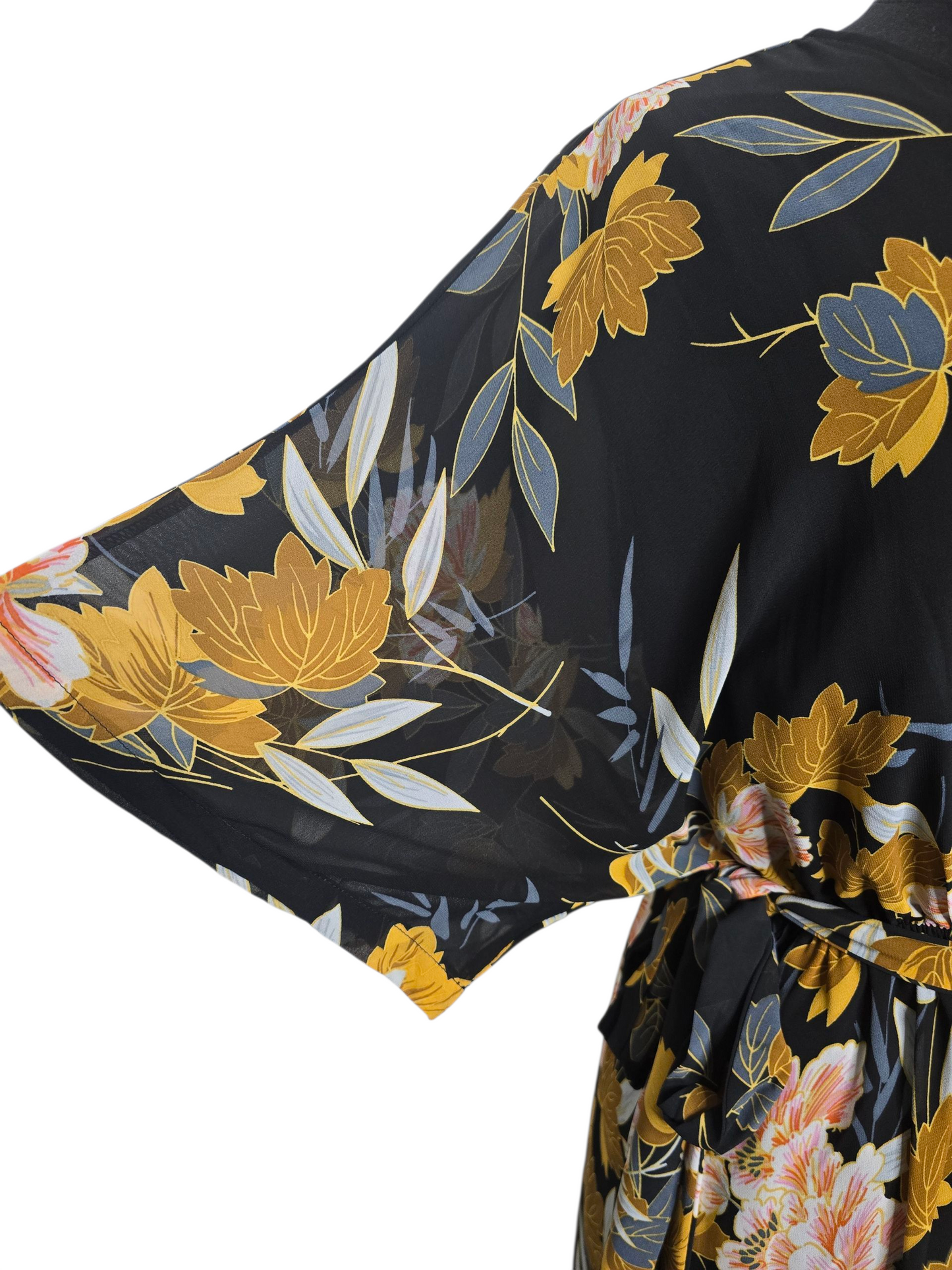 Anrabess Floral Dolman Sleeve Dress Sz M