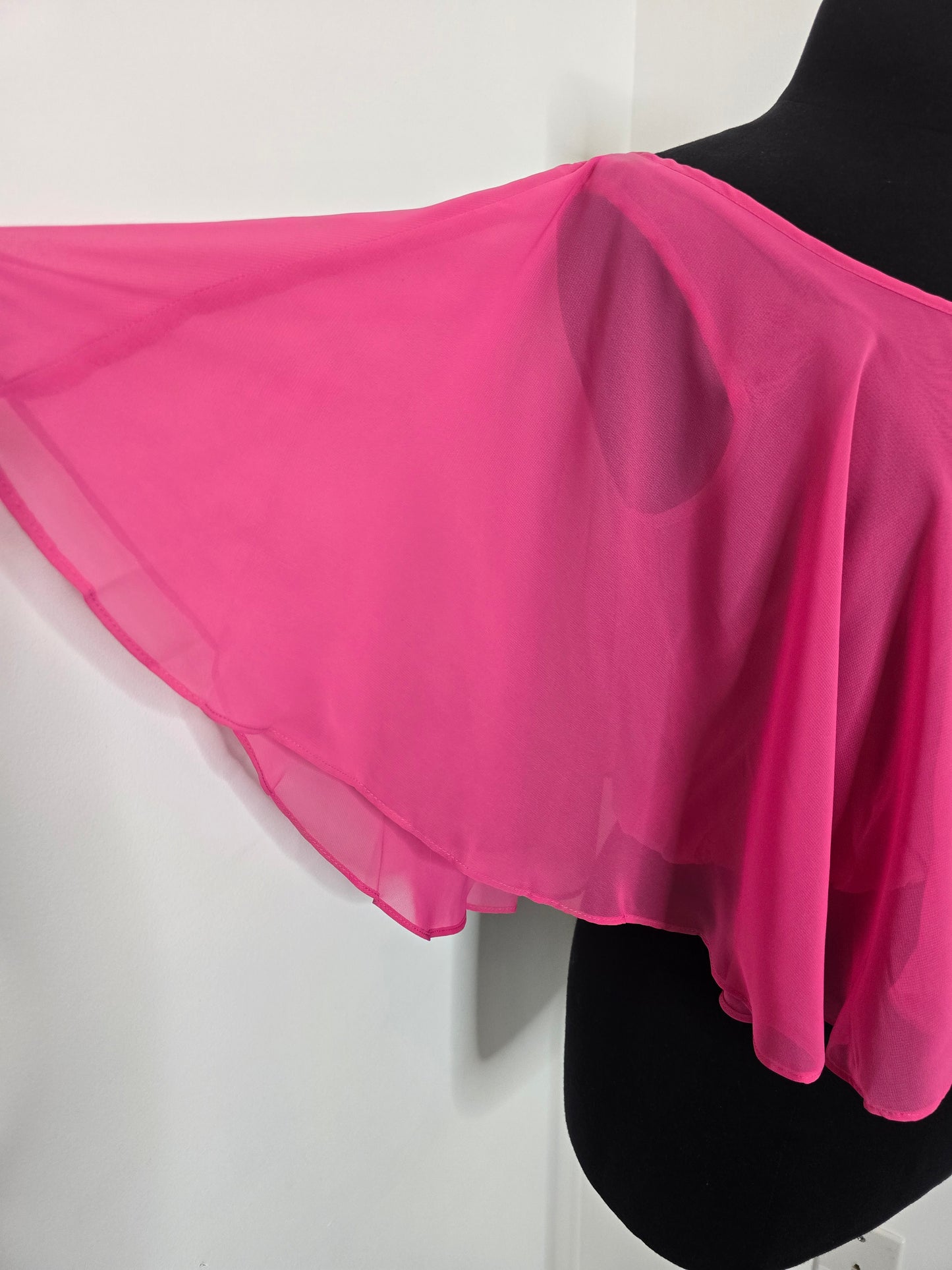 Love By Design Flowy Bat Wing Pink Sheer Top Sz L