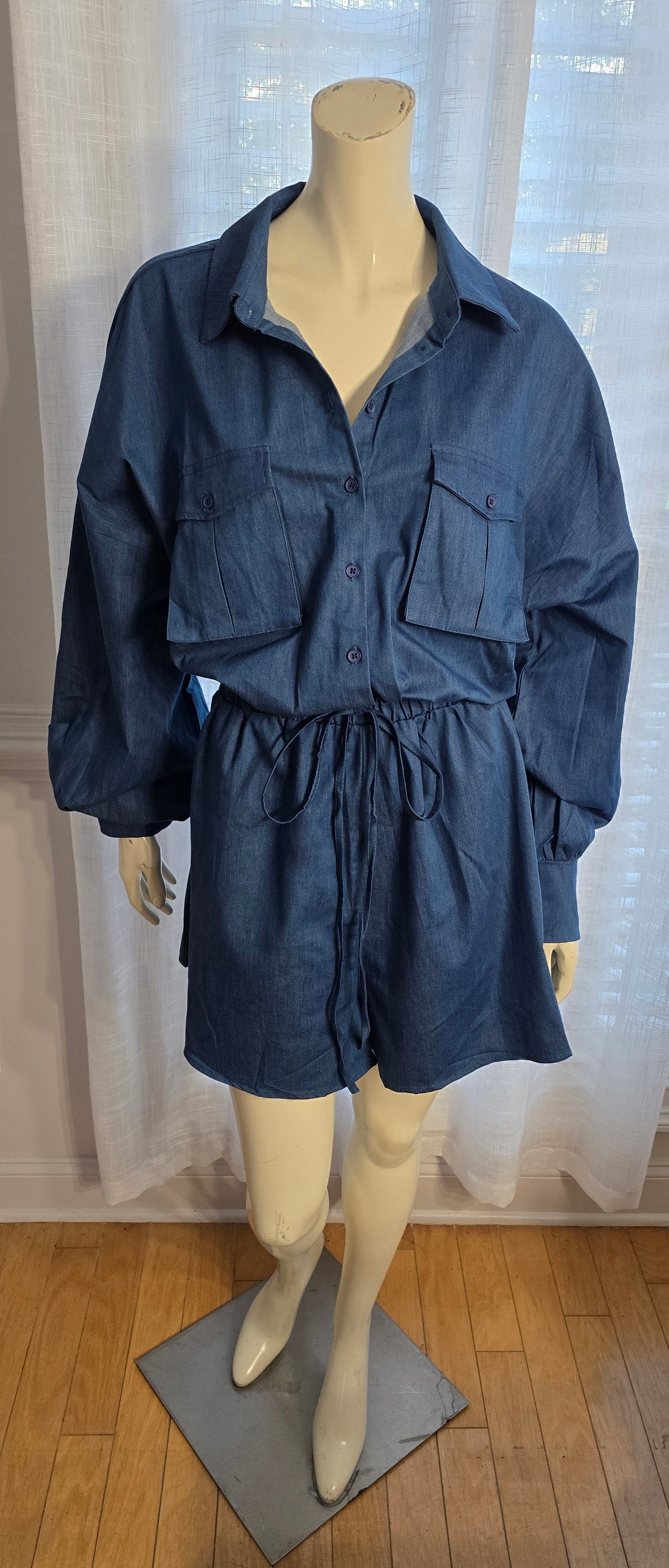 Good Time USA Denim Romper Sz 2XL