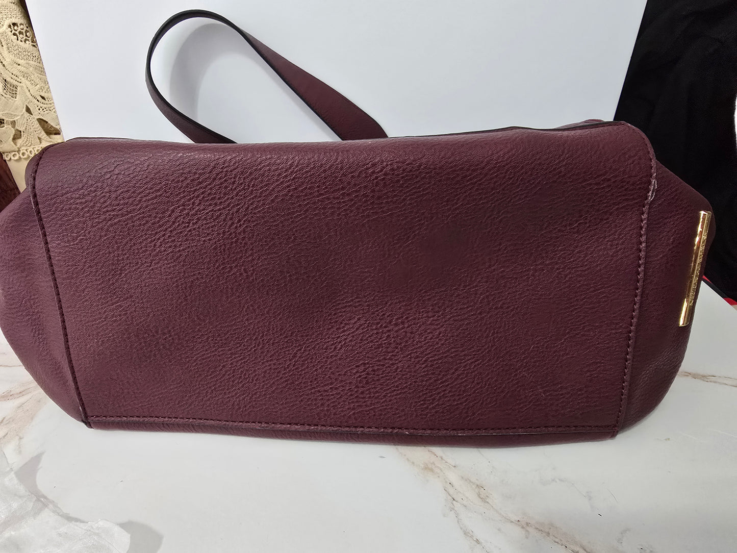 Steve Madden Burgundy Large Tote Bag