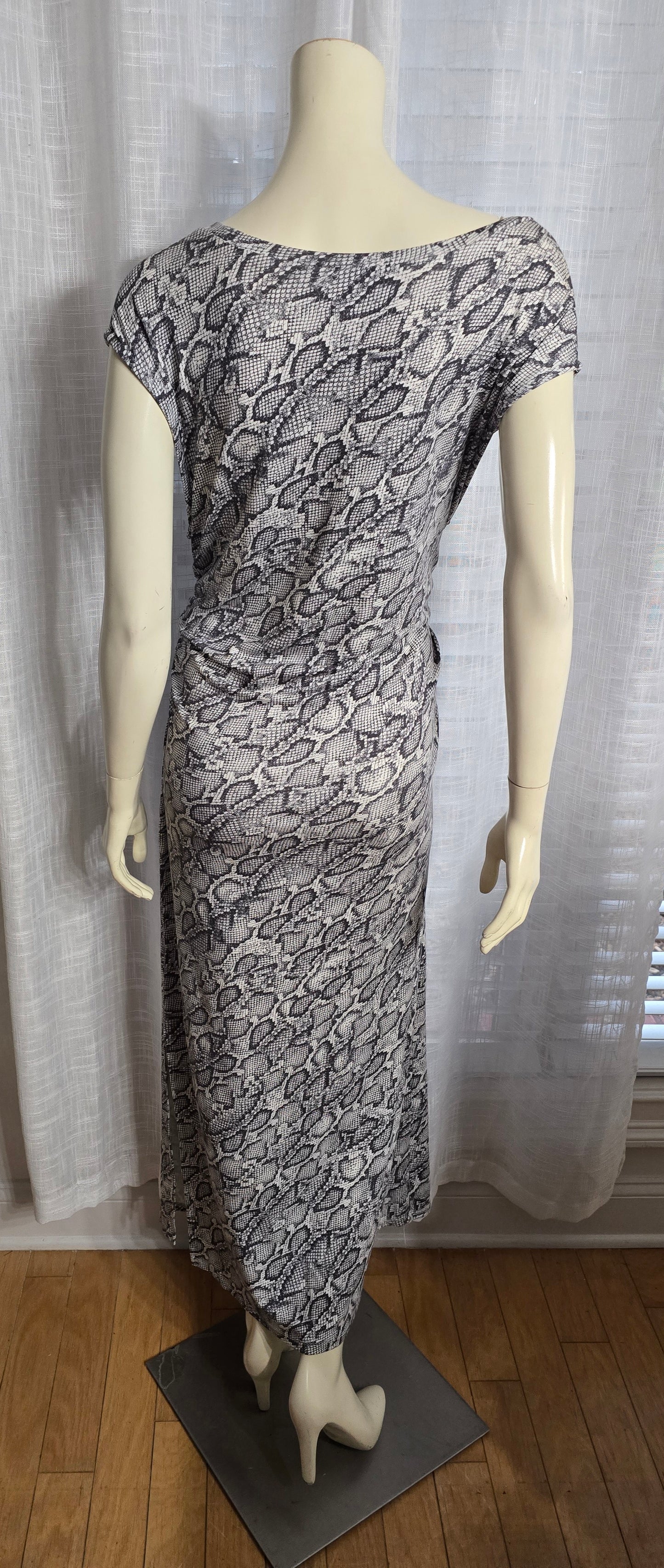 bar III Snake Print Ruched Dress Sz 2X
