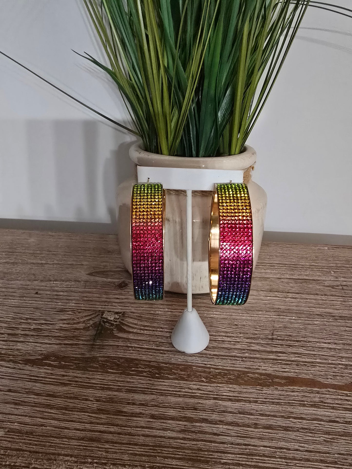 Rainbow Bling Hoop