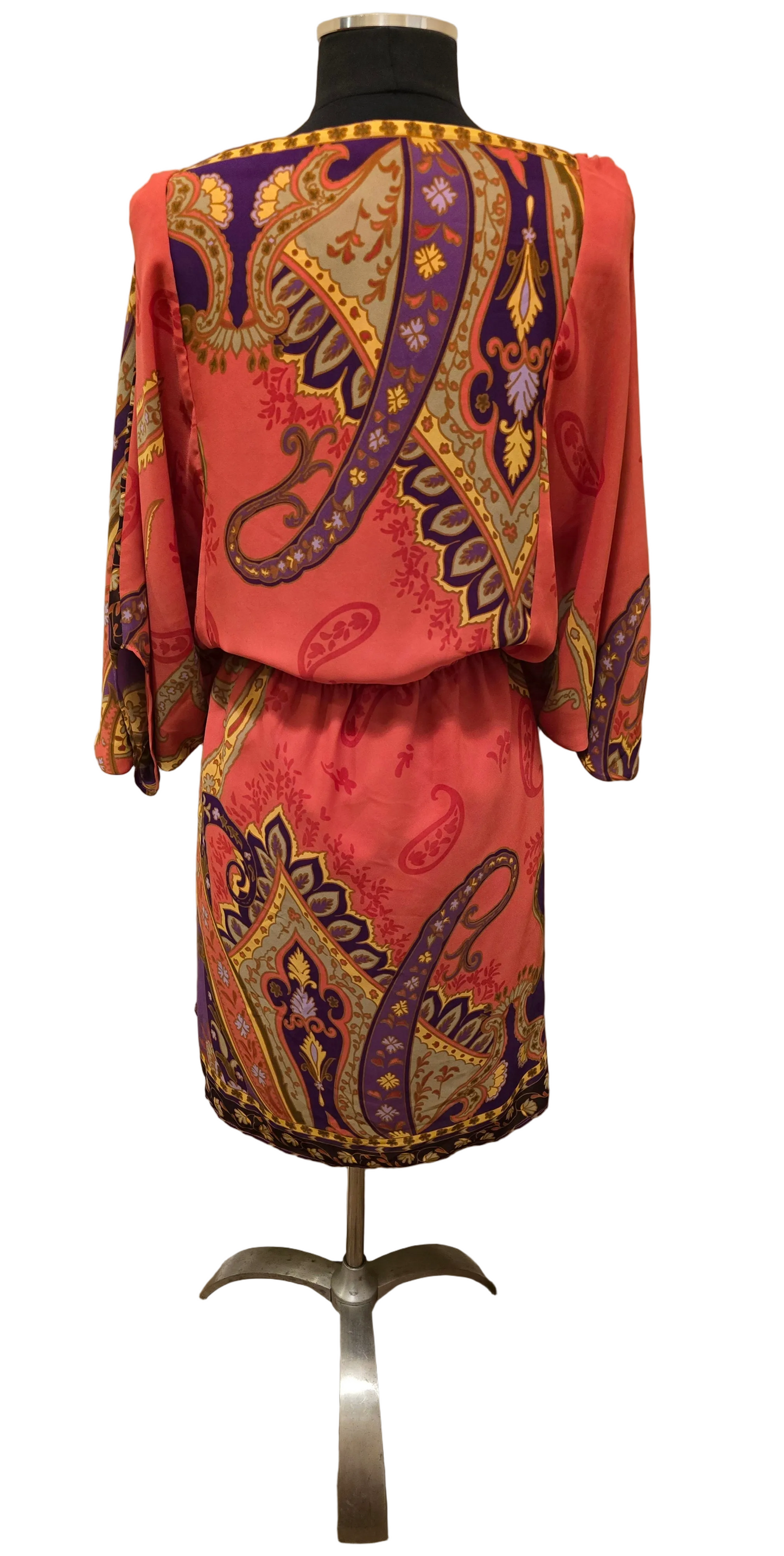 Dolman Sleeve Print Dress Sz 1X