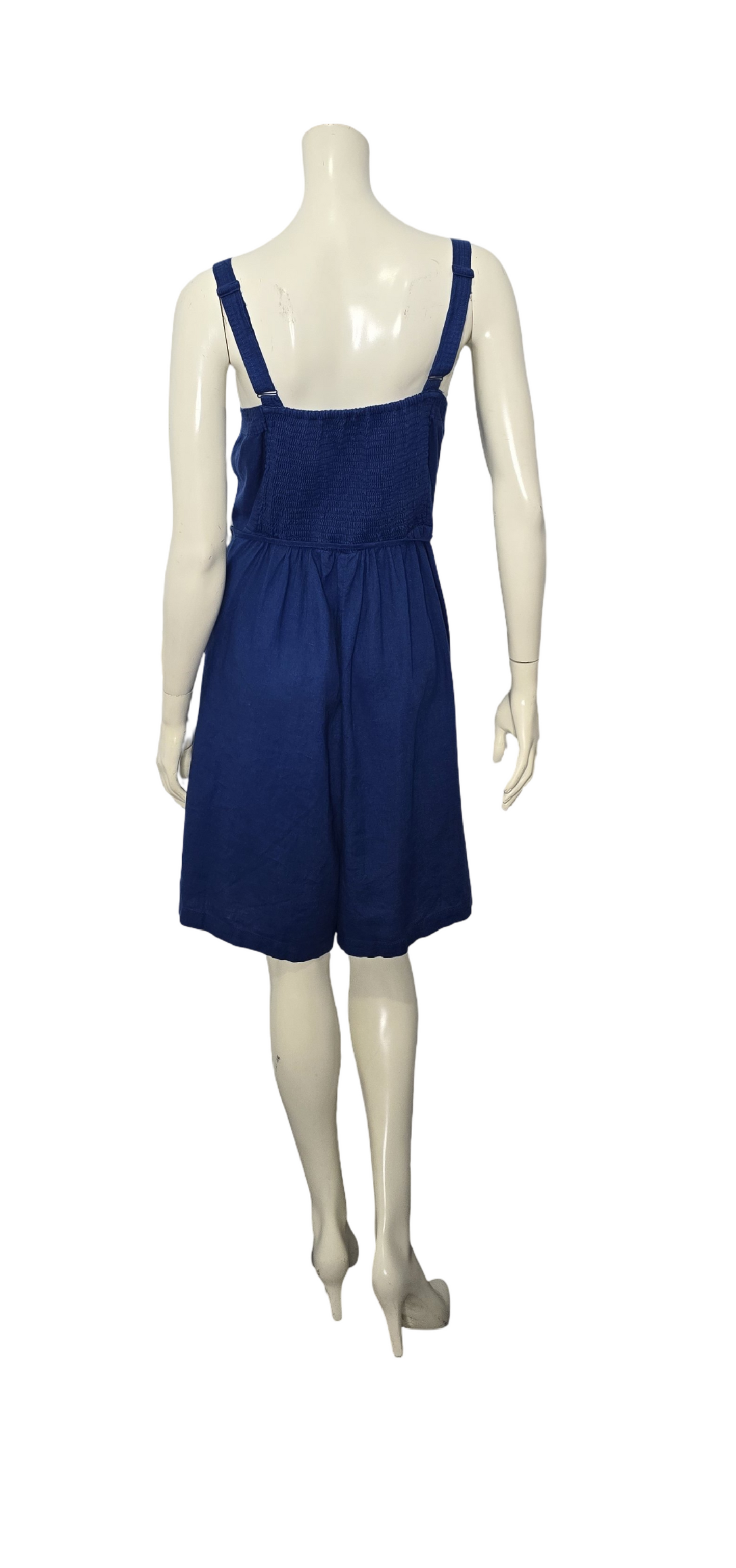 Old Navy Blue Linen Romper Sz 4X