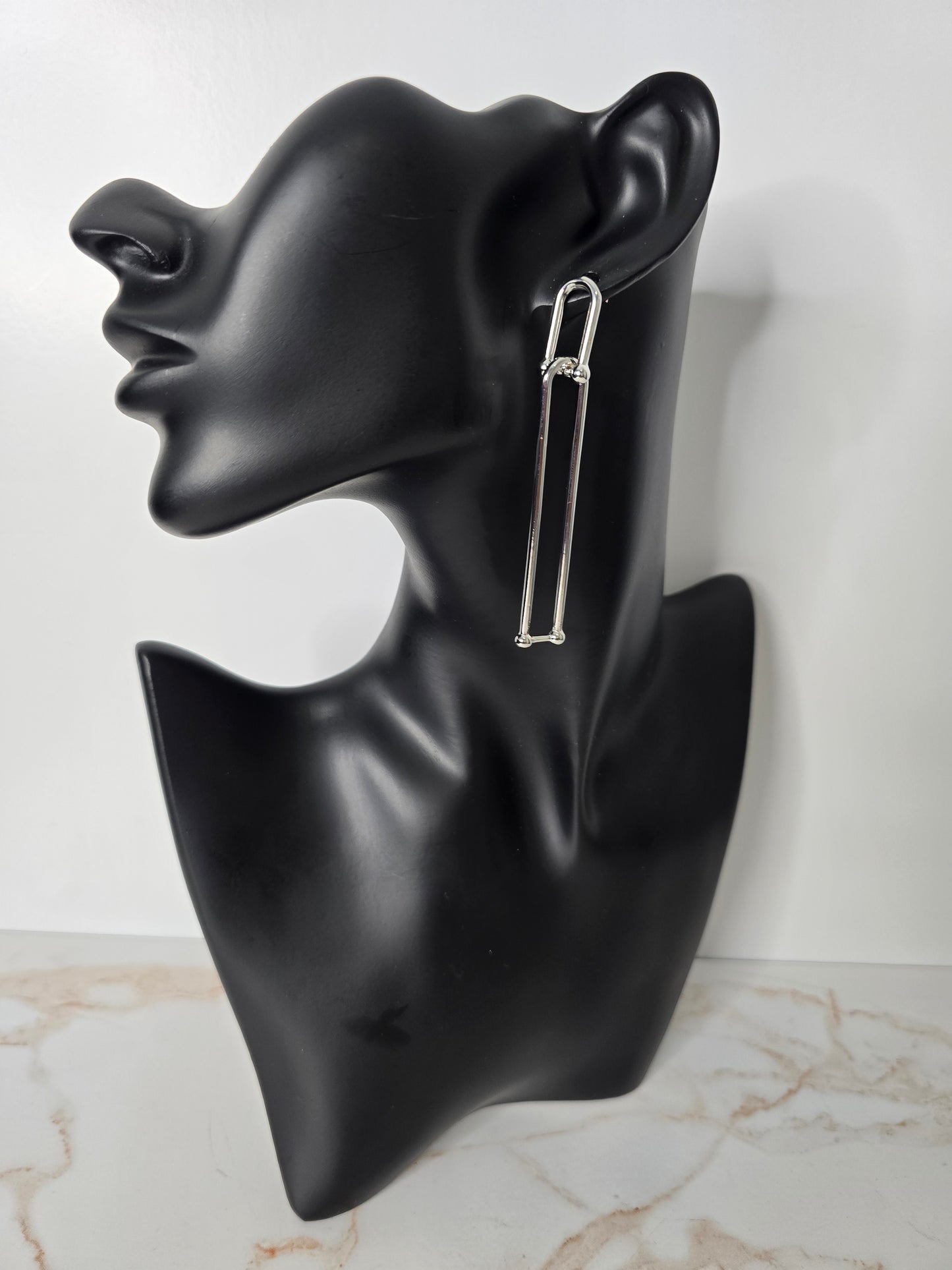 Knot Dangle Earrings Silver