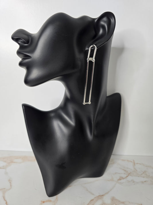 Knot Dangle Earrings Silver