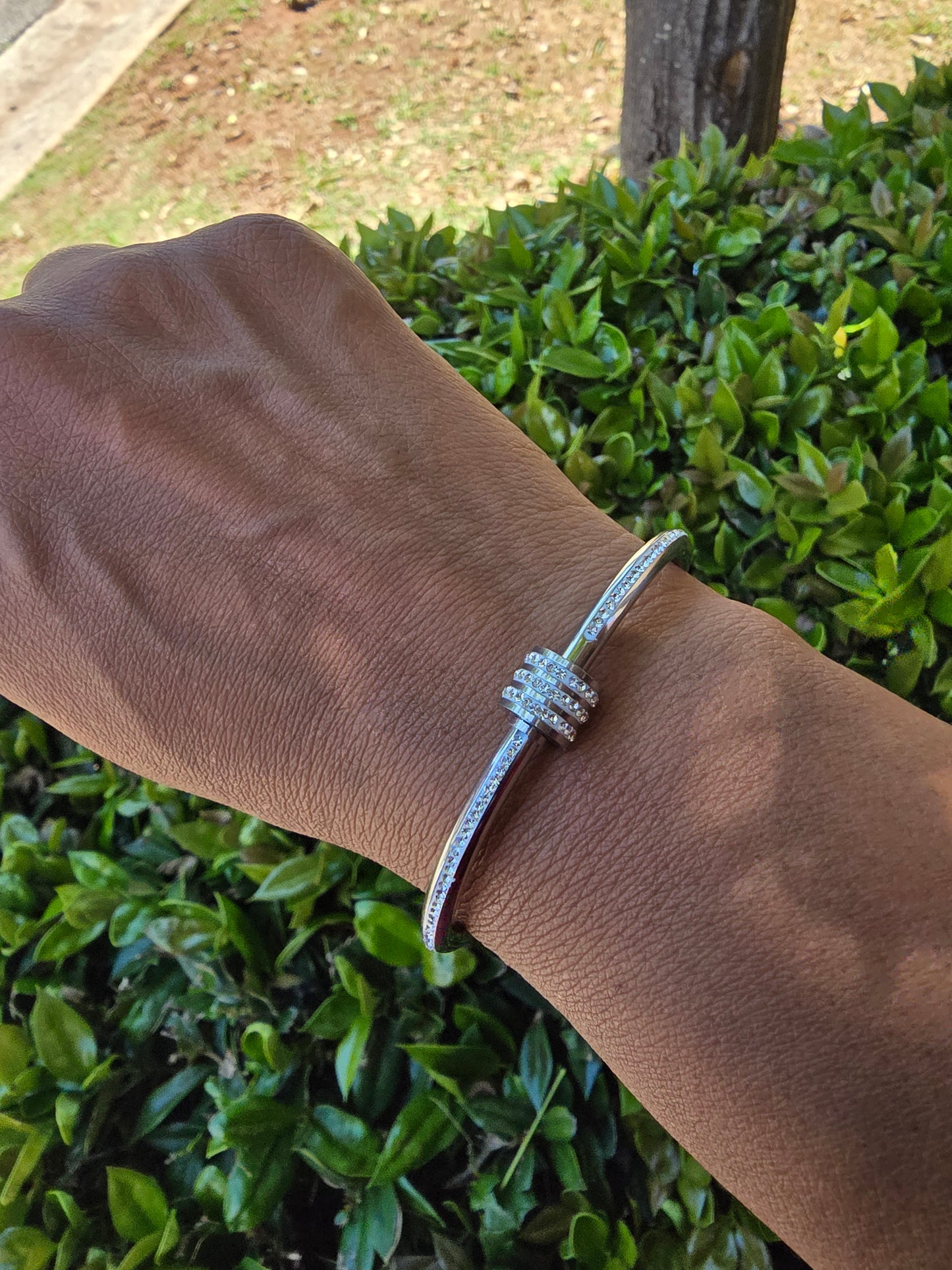 Silver Bling Bangle