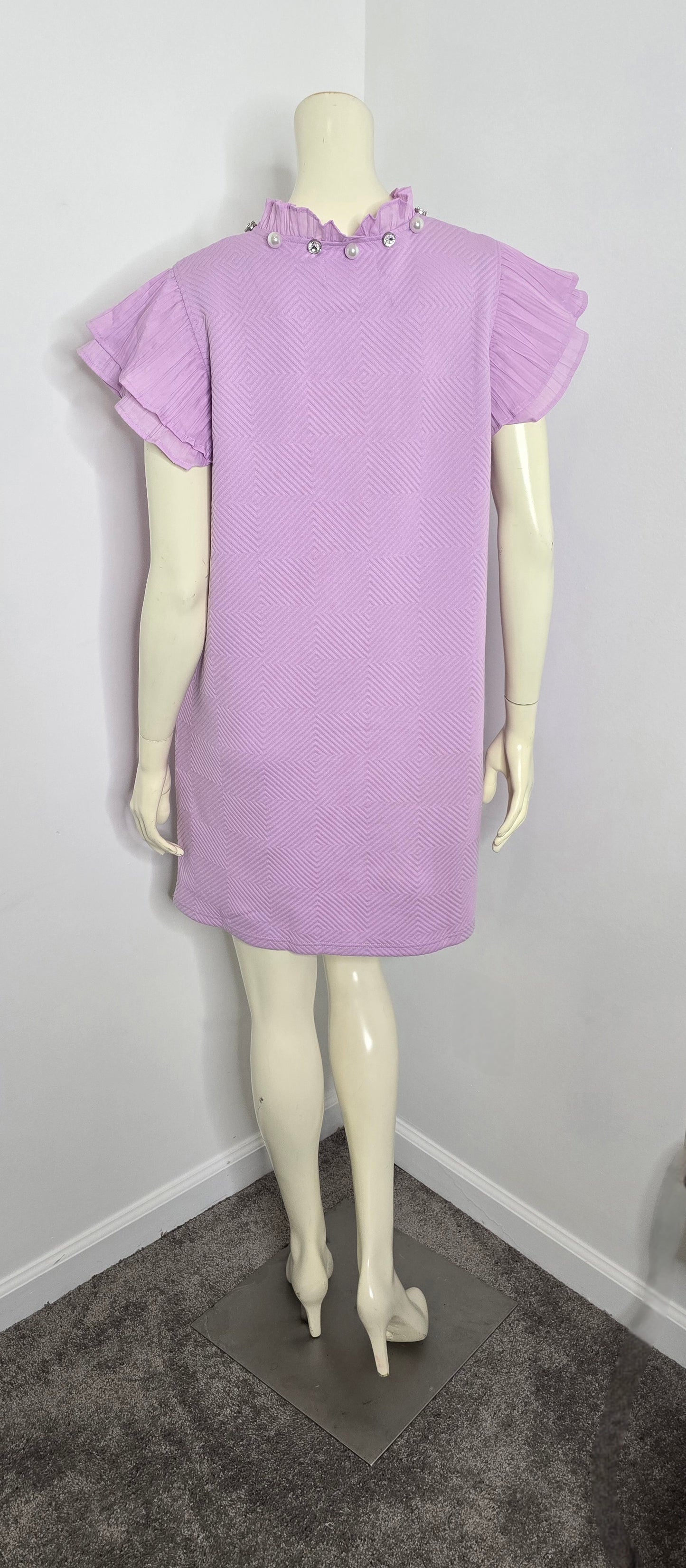 Simply Southern Embellished Quilted Dress in Orchid