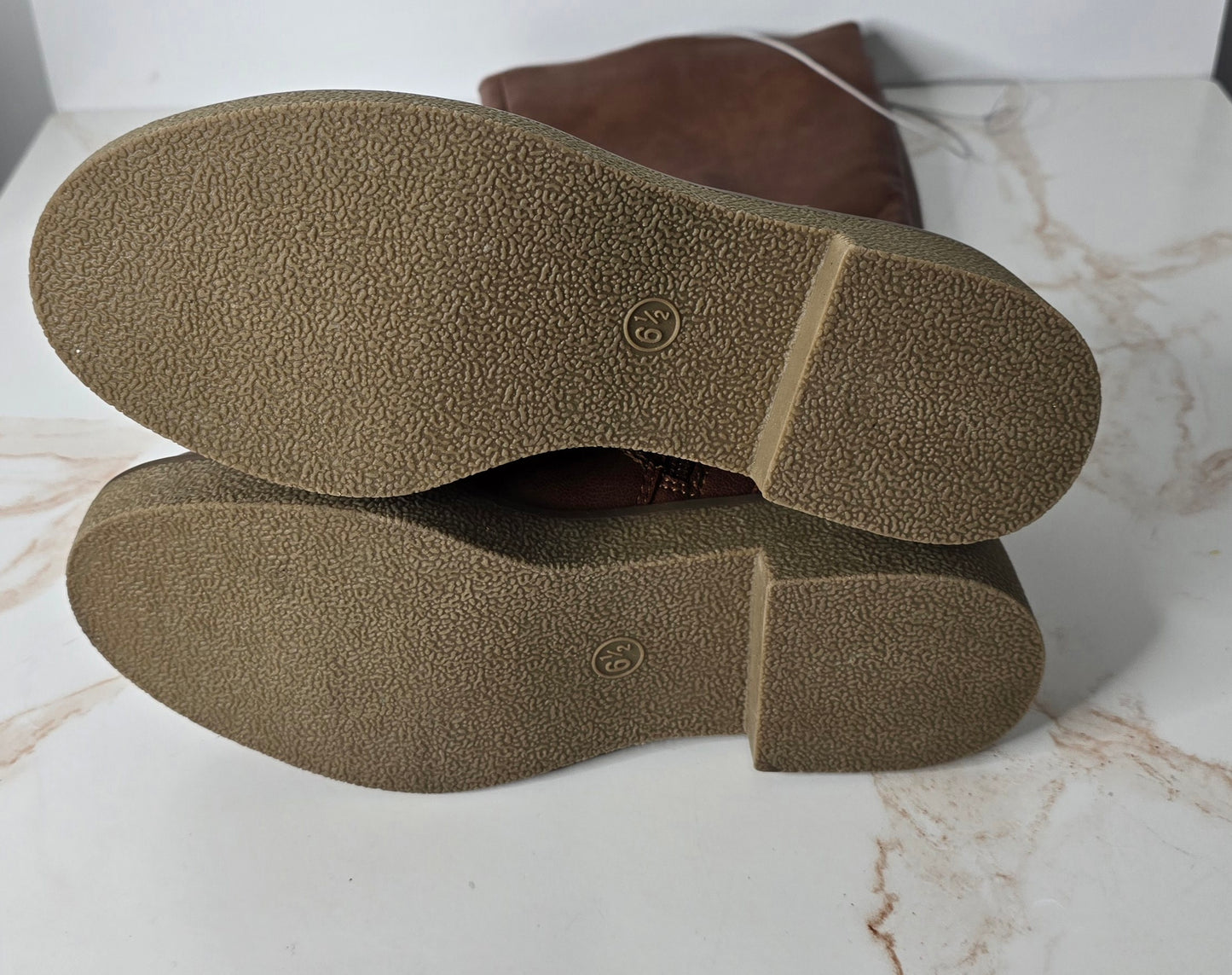 Universal Thread Cognac Faux Leather Boots Sz 6.5