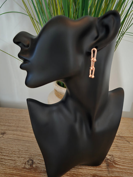 Knot Earrings Rose Gold