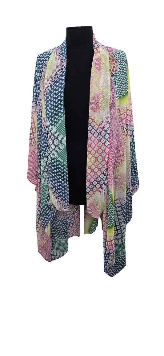 Love By Design Multi-Colored Oversized Kimono Sz M (fits up to 3X)