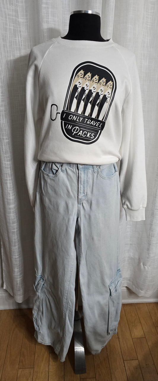 The Cuddle Collab "I Only Travel In Packs" Sweatshirt Sz S