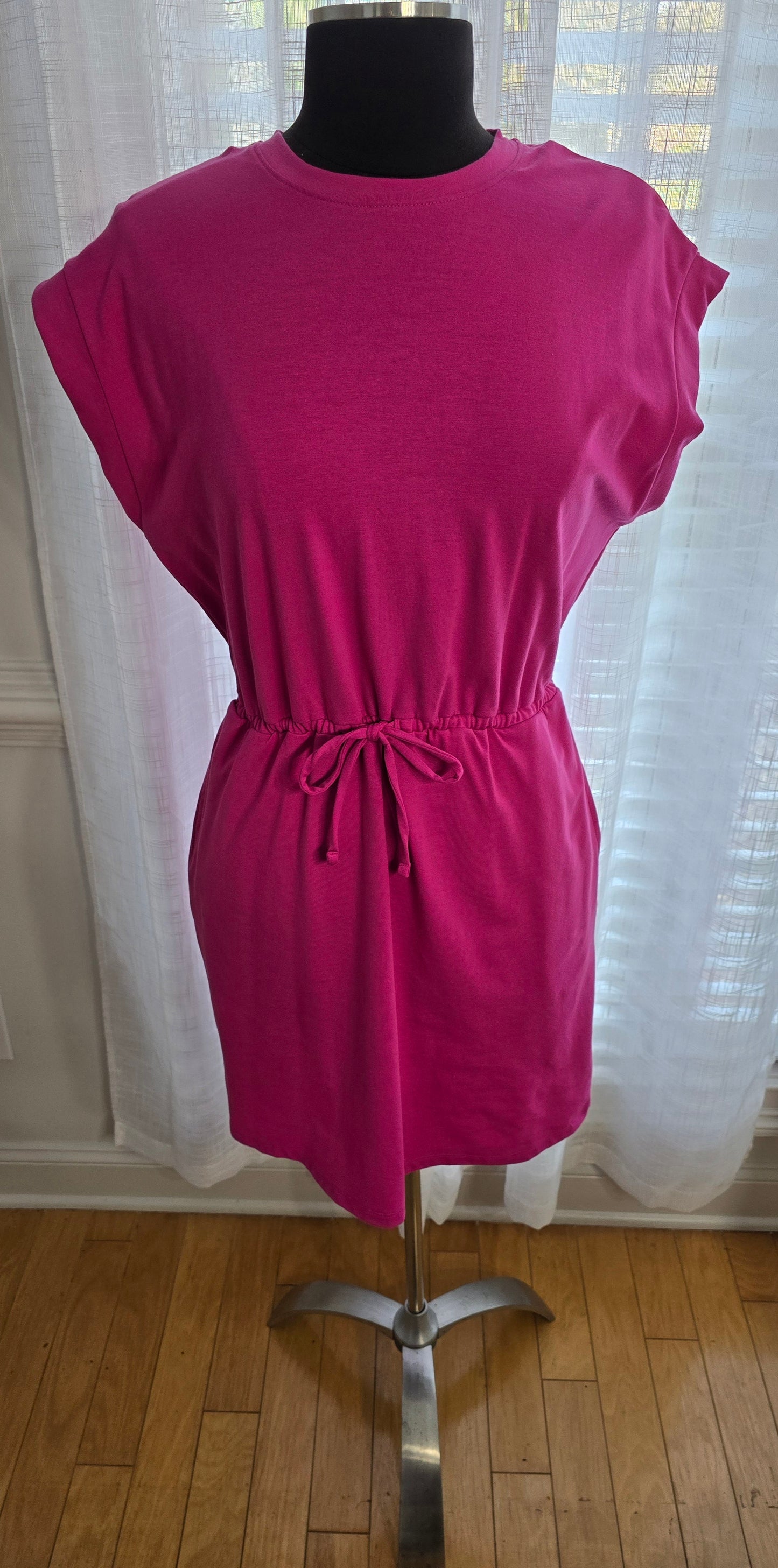 A New Day Tee Shirt Dress Fuchsia Size Sz M