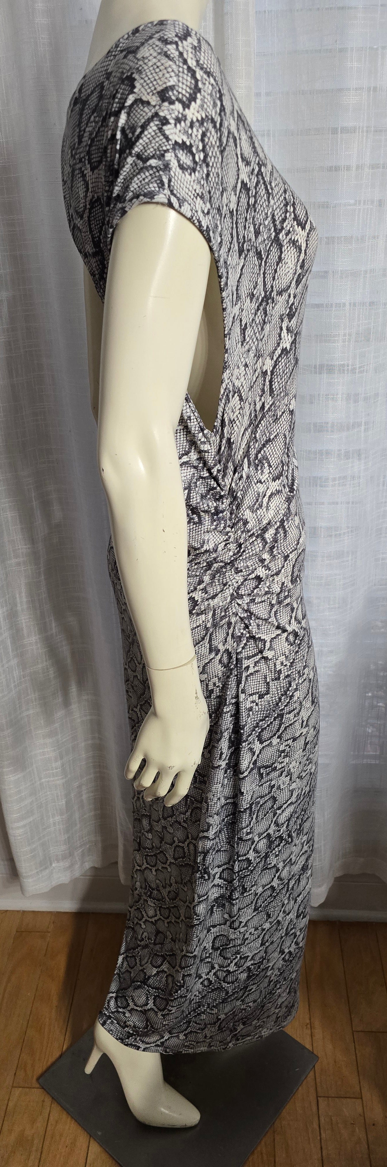 bar III Snake Print Ruched Dress Sz 2X
