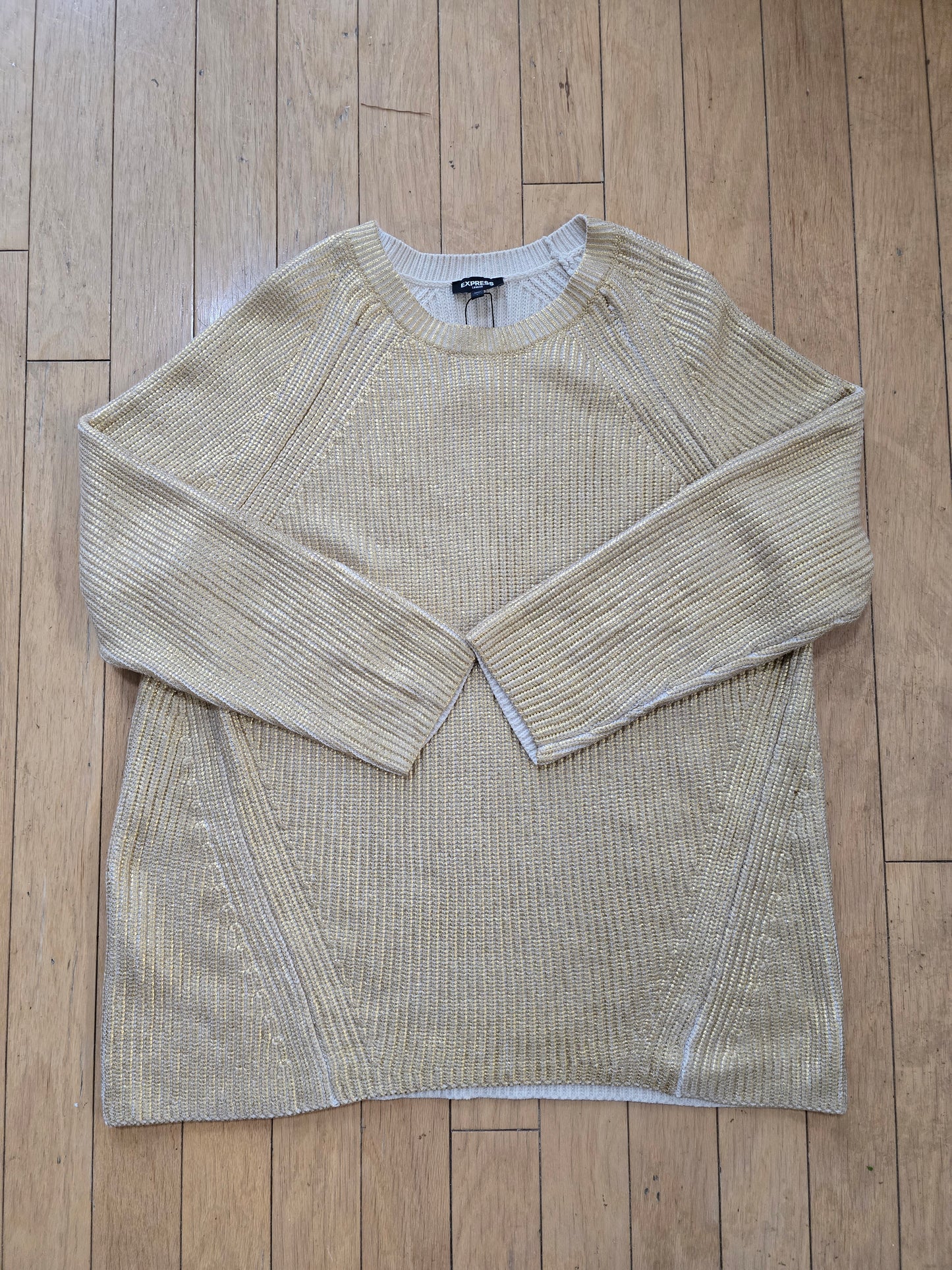 Express Gold Oversized Sweater Sz L