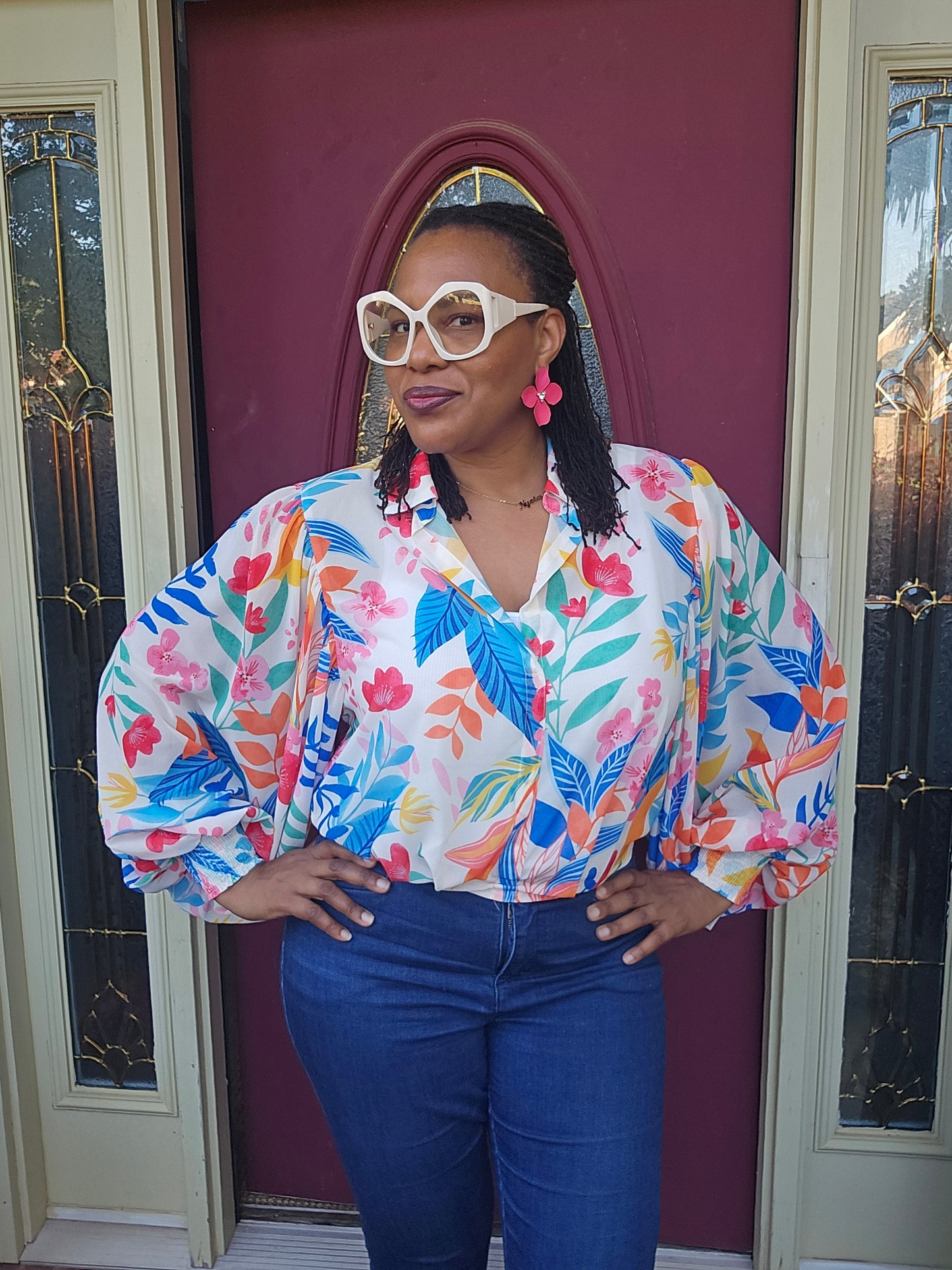 Frida Balloon Sleeve Dramatic Blouse