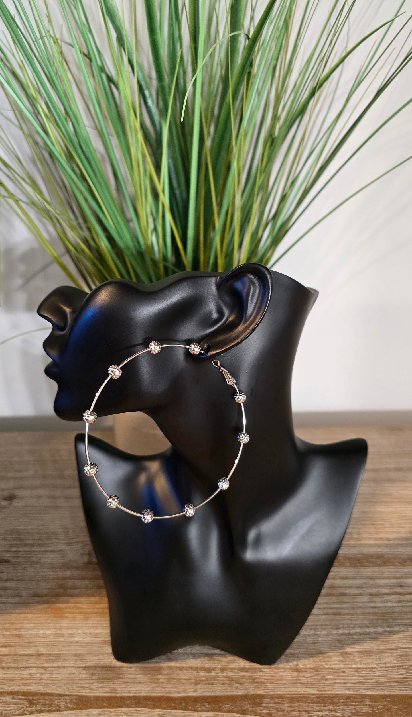 Round The World Silver Hoop Earrings