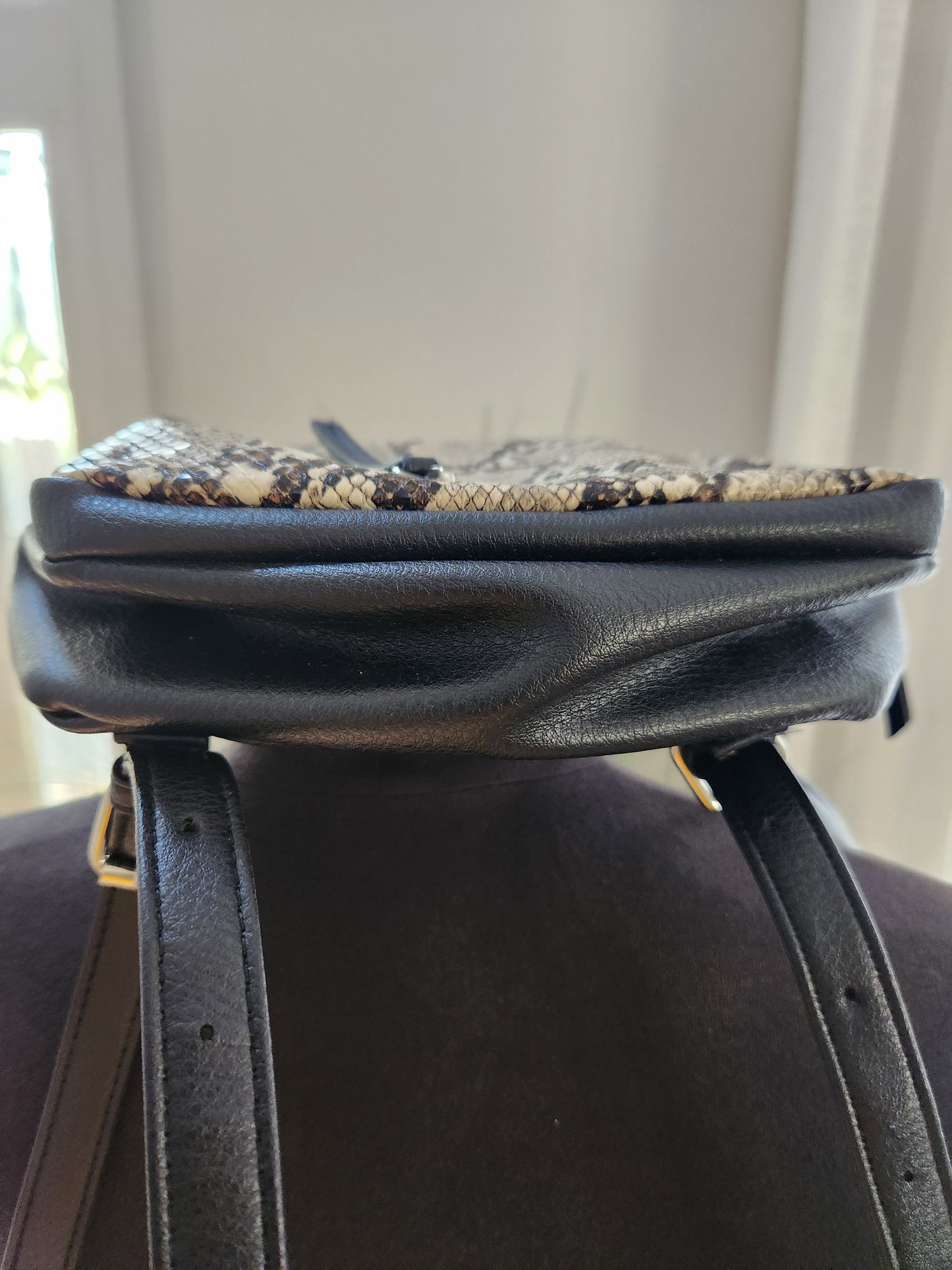 Wild Fable Faux Leather Snake Print Convertible Mini Backpack