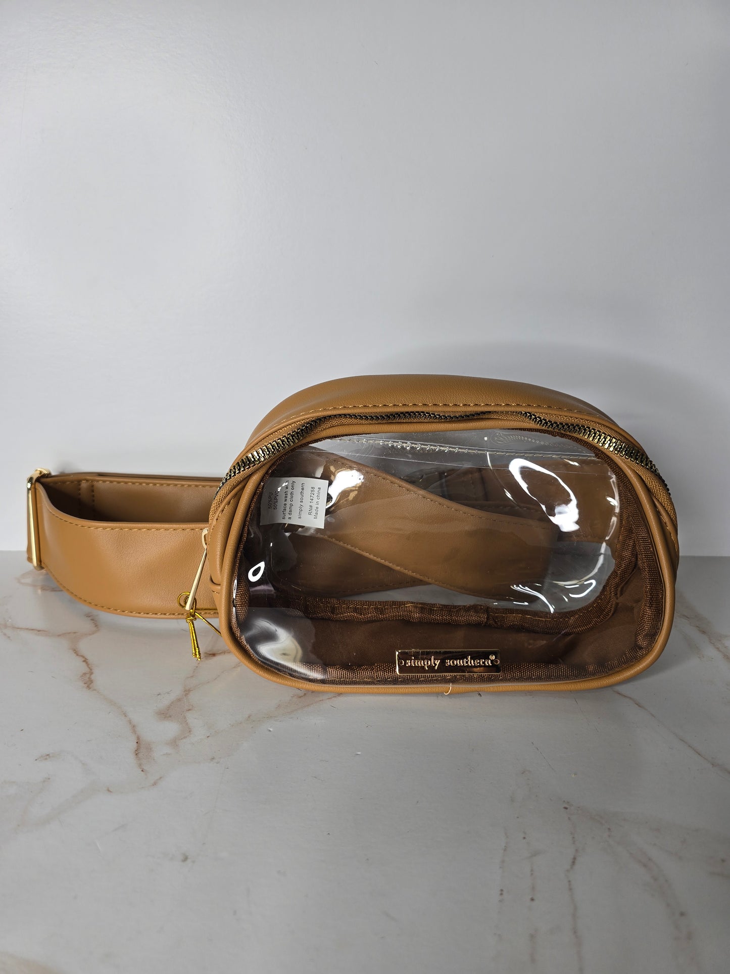 Simply Southern Camel Clear Fanny Pack