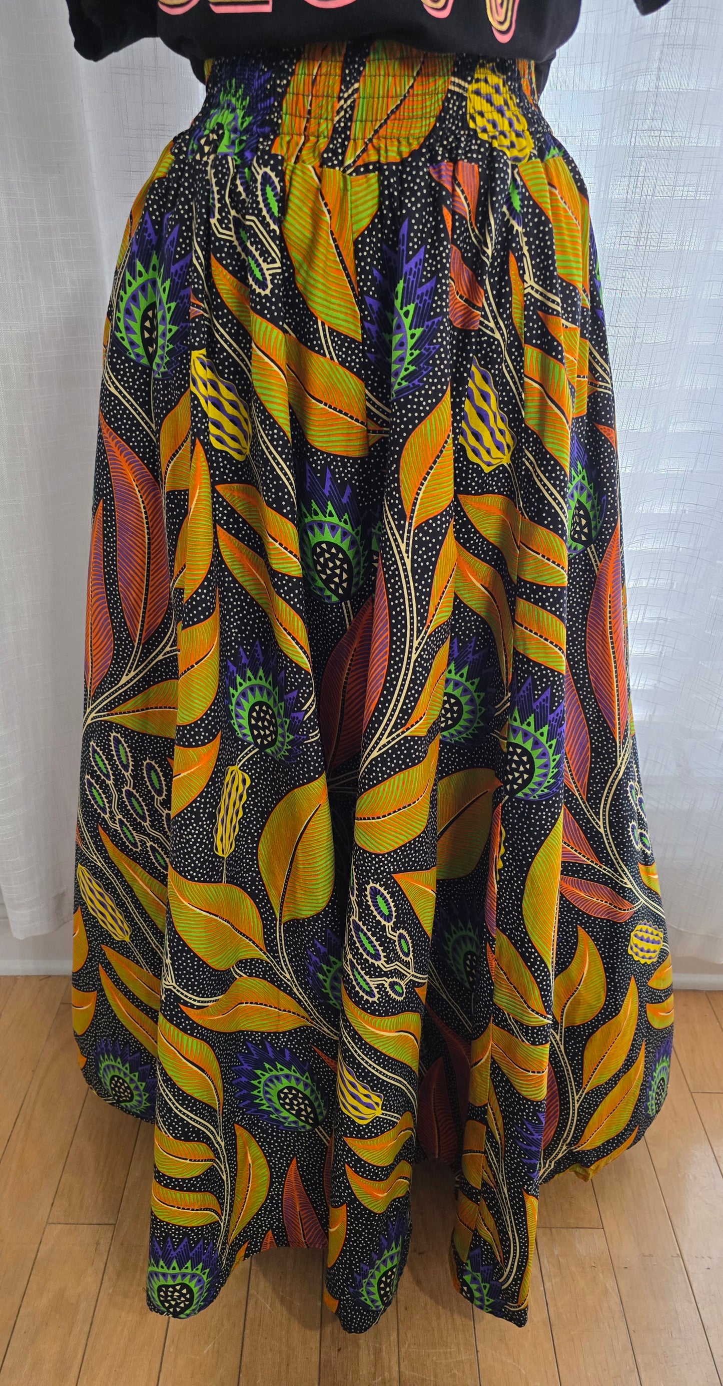 Golden Seal Ankara Maxi Skirt One Size