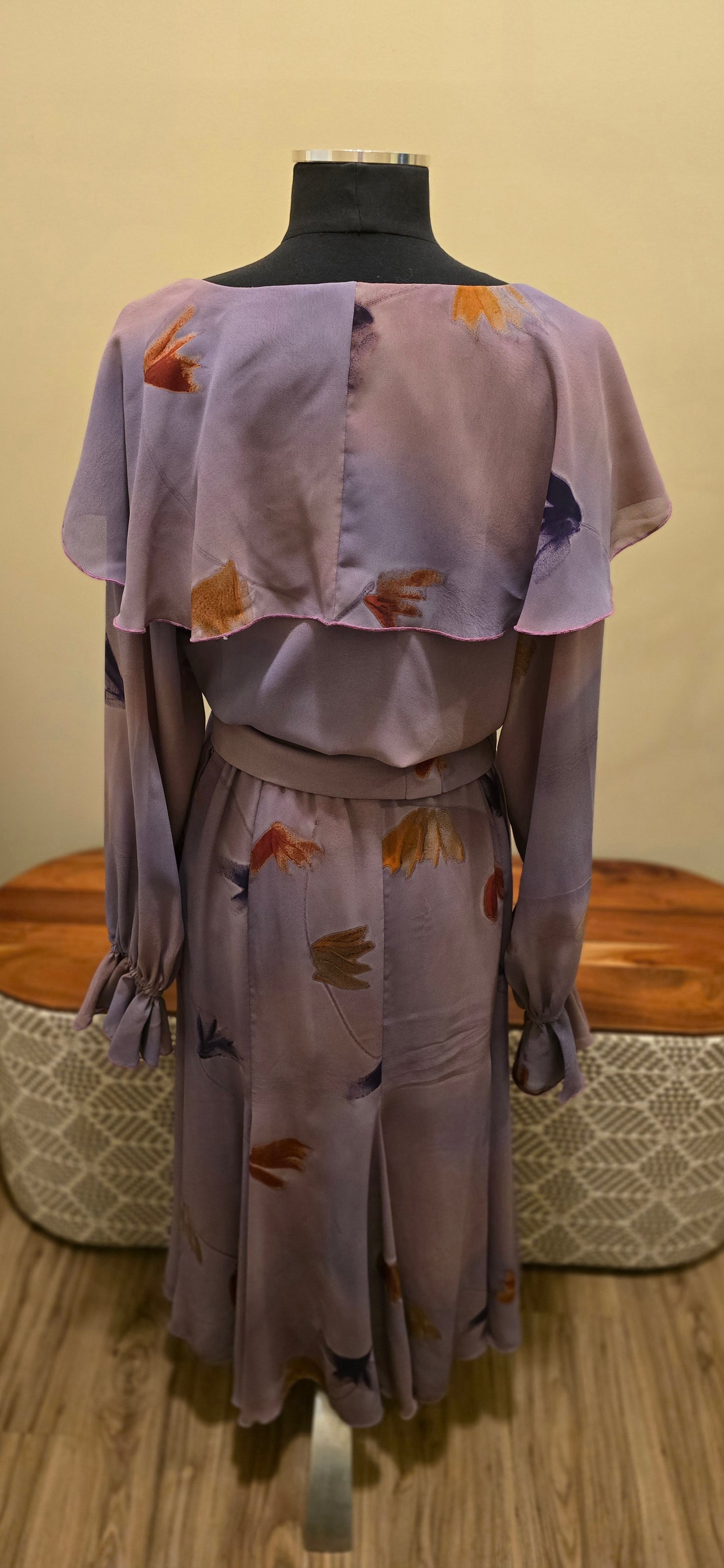 Vintage Floral Two Piece Skirt Set Sz L
