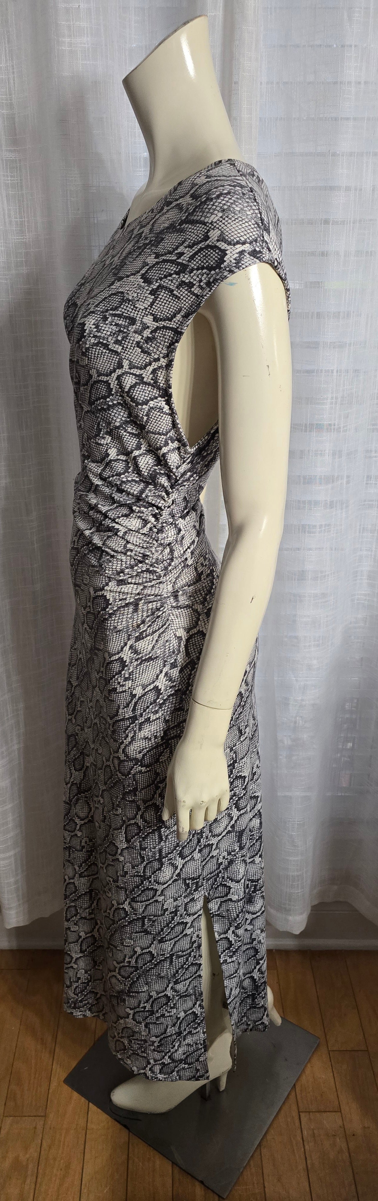 bar III Snake Print Ruched Dress Sz 2X