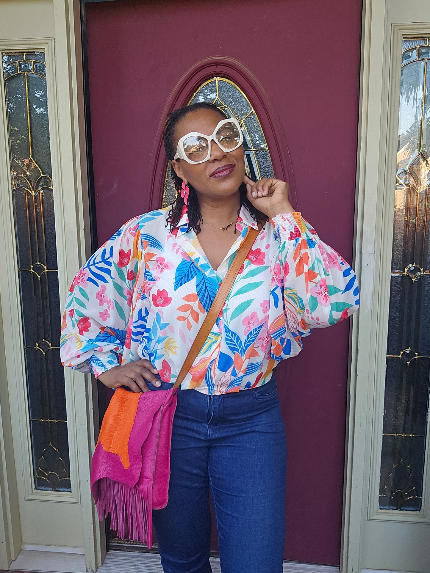 Frida Balloon Sleeve Dramatic Blouse